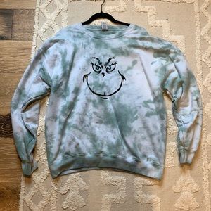 Tie-dye grinch crewneck